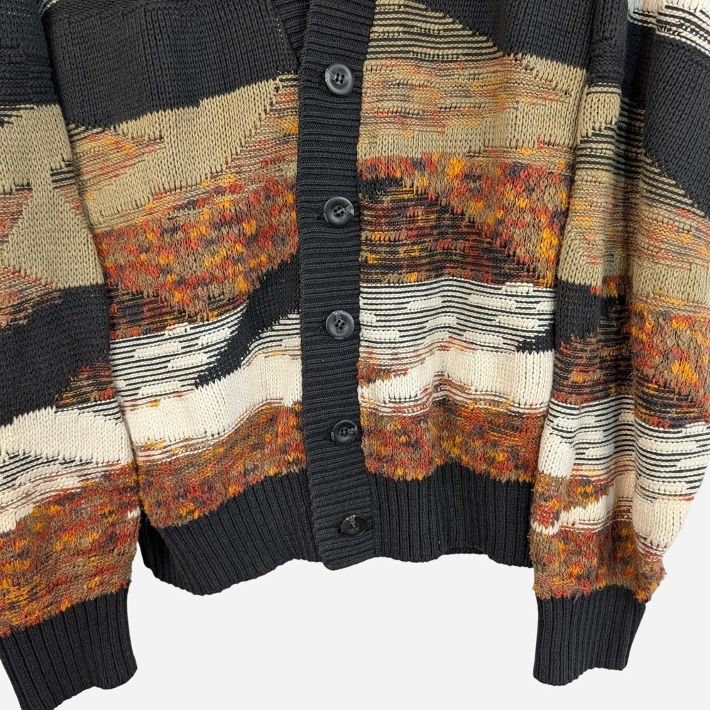 London Fog Vintage Cotton Cardigan Multicolor USA XLT - Picture 5 of 7